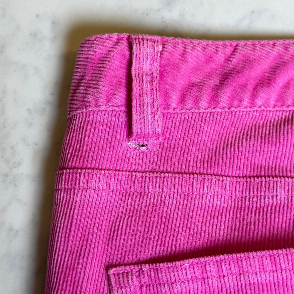 Vineyard Vines Womens Hot Pink Corduroy Slim Straight Pants Size 8 Preppy Whale - Picture 8 of 8